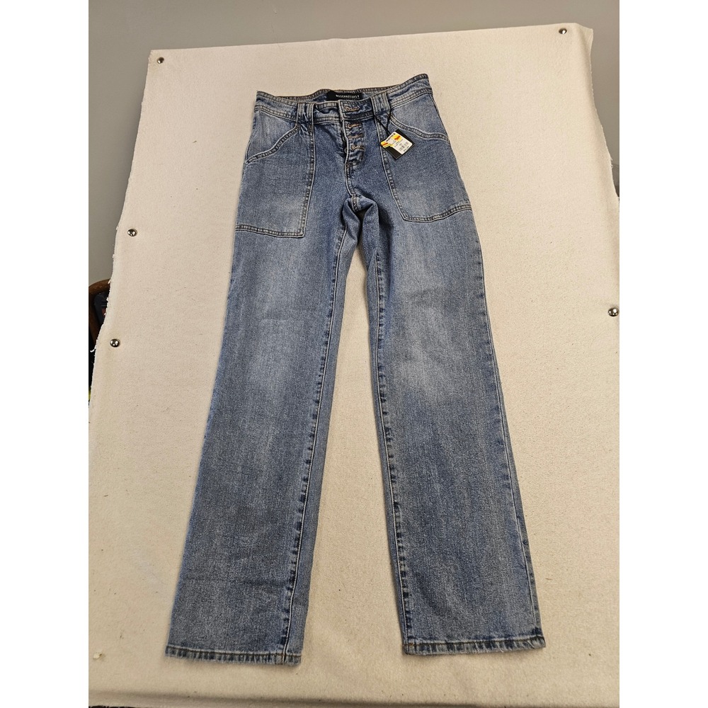 Modern Supply by Sanctuary Blue Straight‎ Leg Patch Pocket Jeans Size 26 NWT